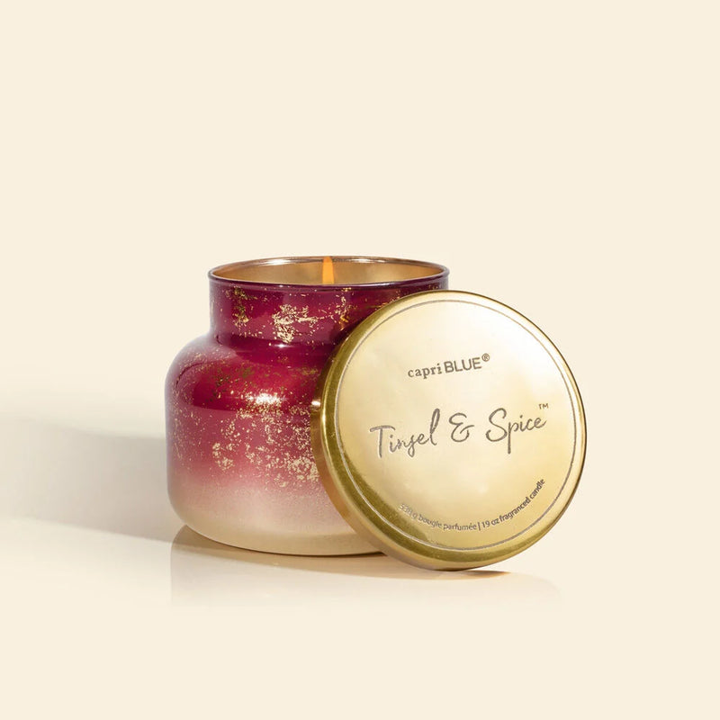 TINSEL & SPICE 19OZ JAR-GLIMMER-CAPRI BLUE